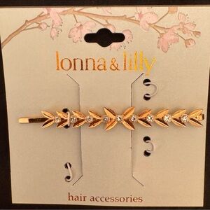 Lonna & Lilly Gold Floral Hair Clip with Sparkle Accents